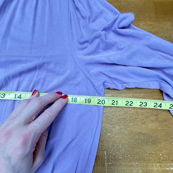 Lauren Ralph Lauren Jersey Lilac Wrap Blouse L - Picture 3 of 4